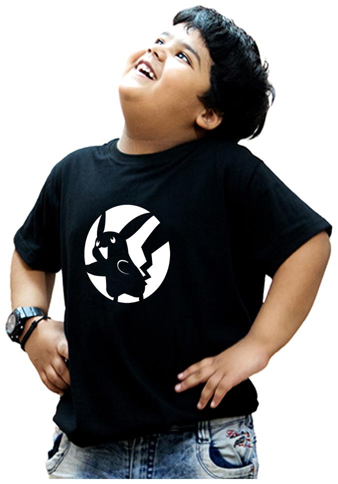 

HEYUZE Boy Cotton Solid T-shirt - Black