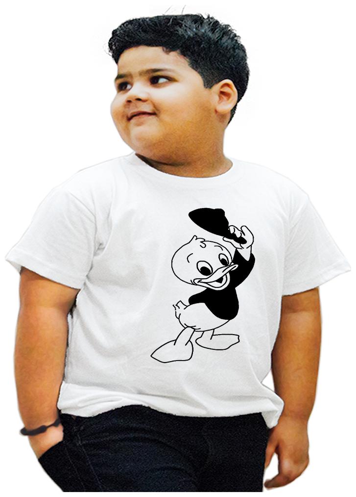 

HEYUZE Boy Cotton Printed T-shirt - White