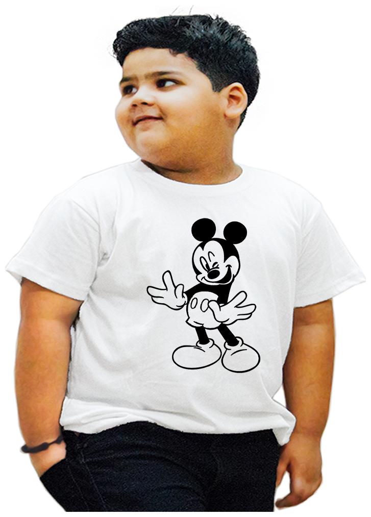 

HEYUZE Boy Cotton Printed T-shirt - White