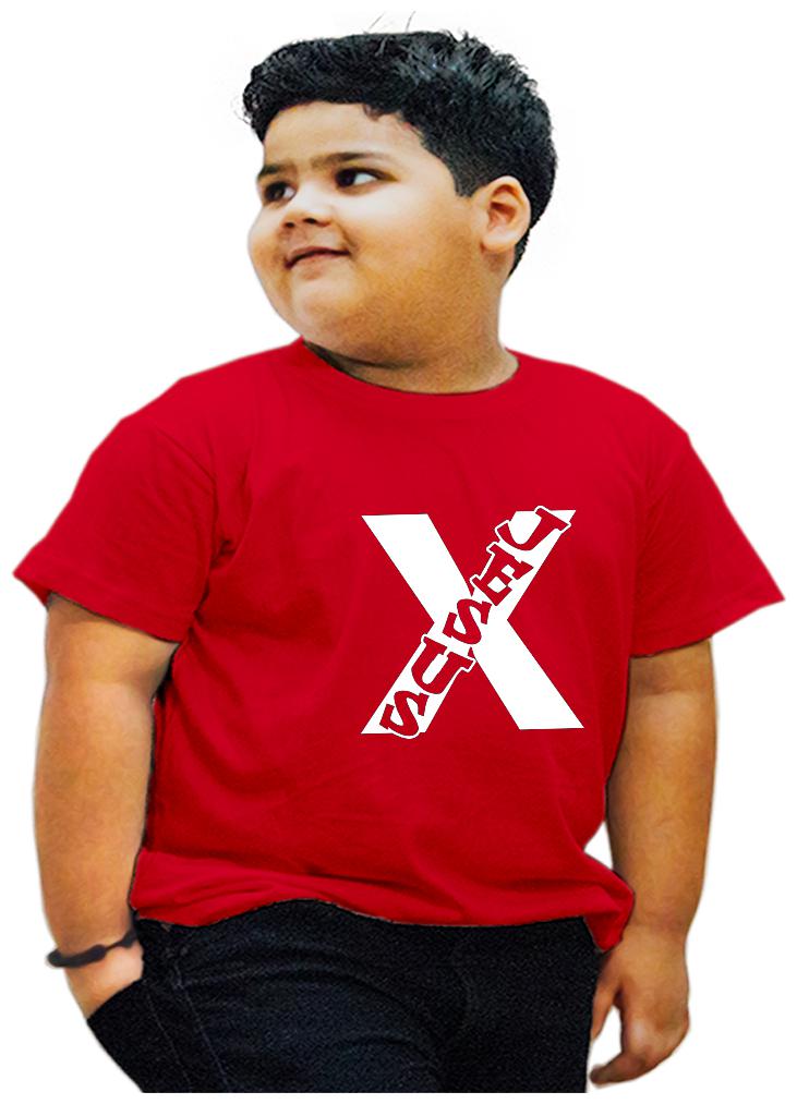

HEYUZE Boy Cotton Printed T-shirt - Red