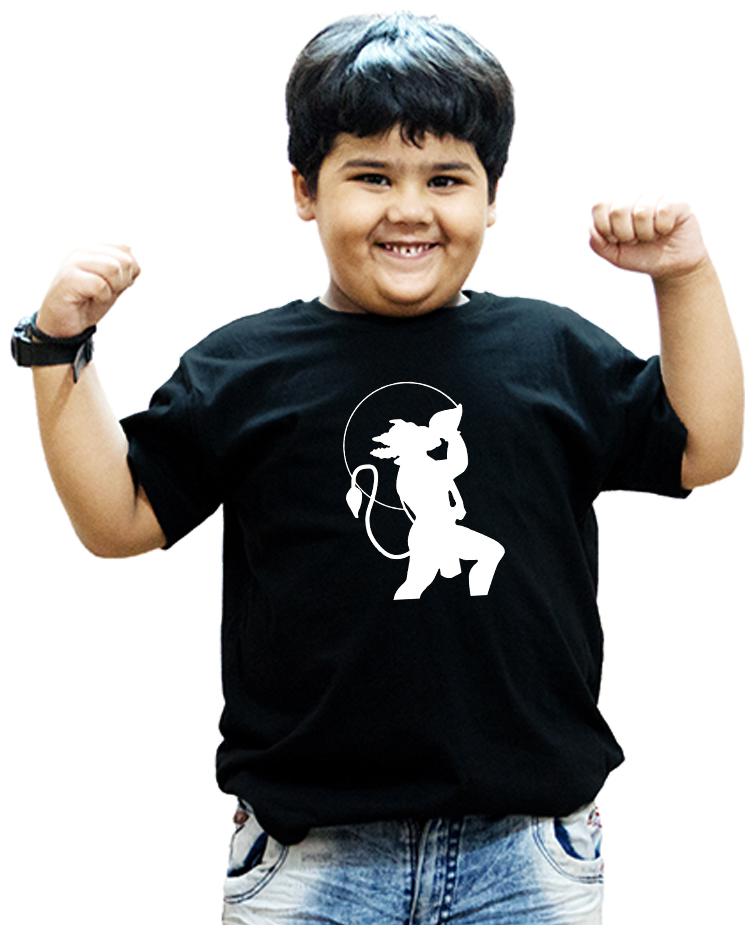 

HEYUZE Boy Cotton Solid T-shirt - Black