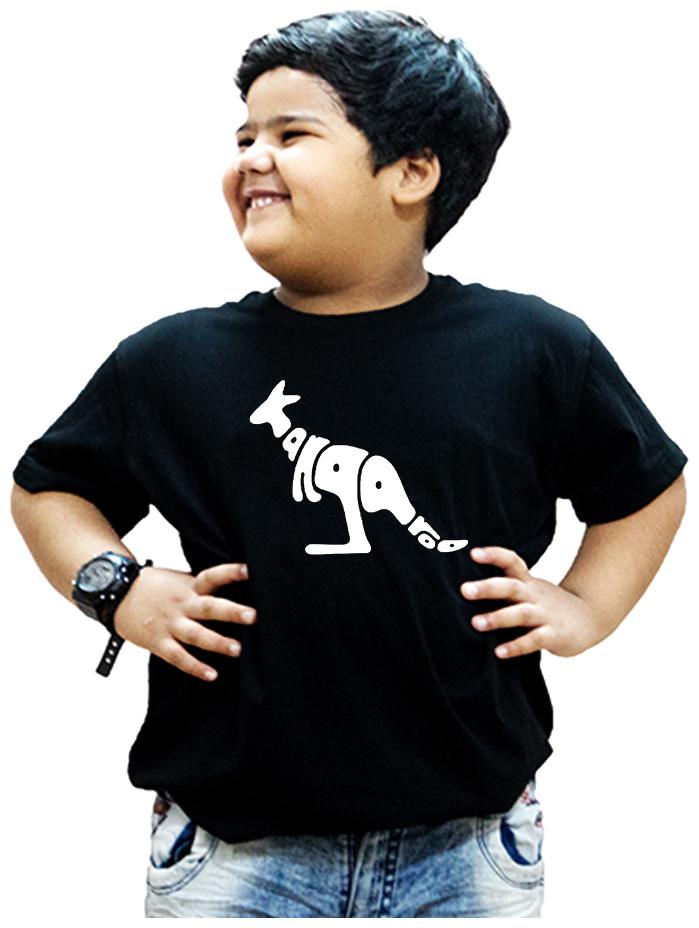 

HEYUZE Boy Cotton Printed T-shirt - Black