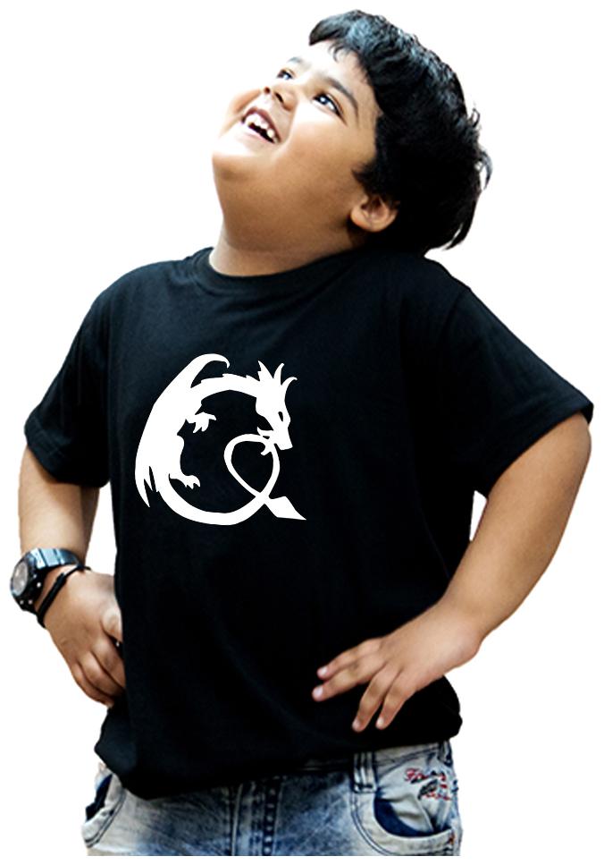 

HEYUZE Boy Cotton Printed T-shirt - Black