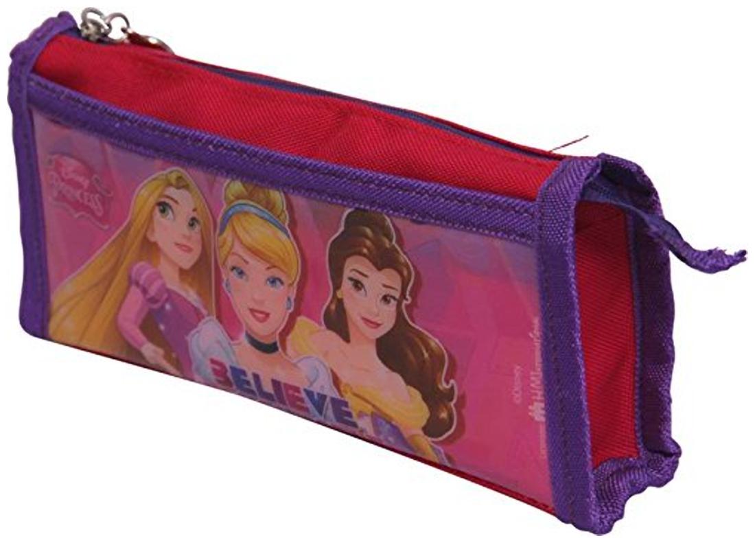 

HMI GENUINE Disney Princess Double Pocket Pvc Polyester Pencil Bag Pouch