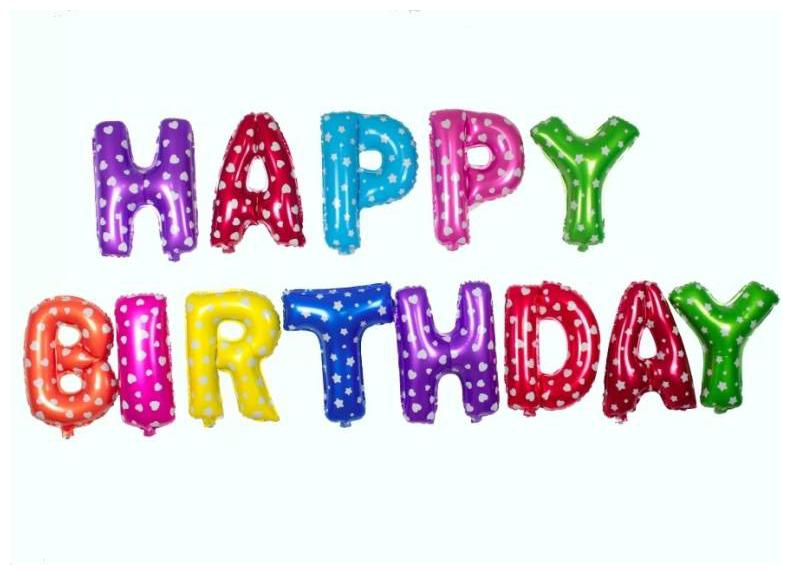 

HMS-PRO Printed Party Supplies Foil Happy Birthday Letters Multicolor