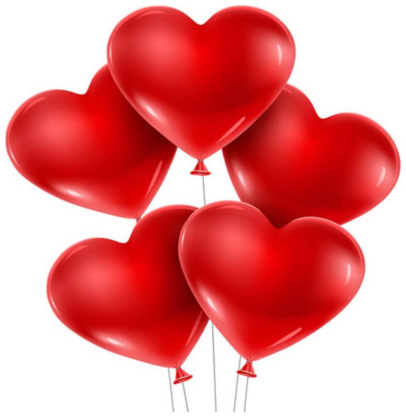 

HMS-PRO Solid Cute Red Heart Shape Balloons Party Balloons for Birthda