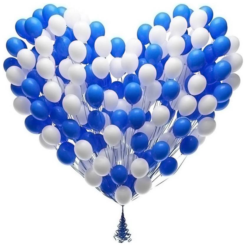 

HMS-PRO Solid Balloon (Blue White Pack of 100)