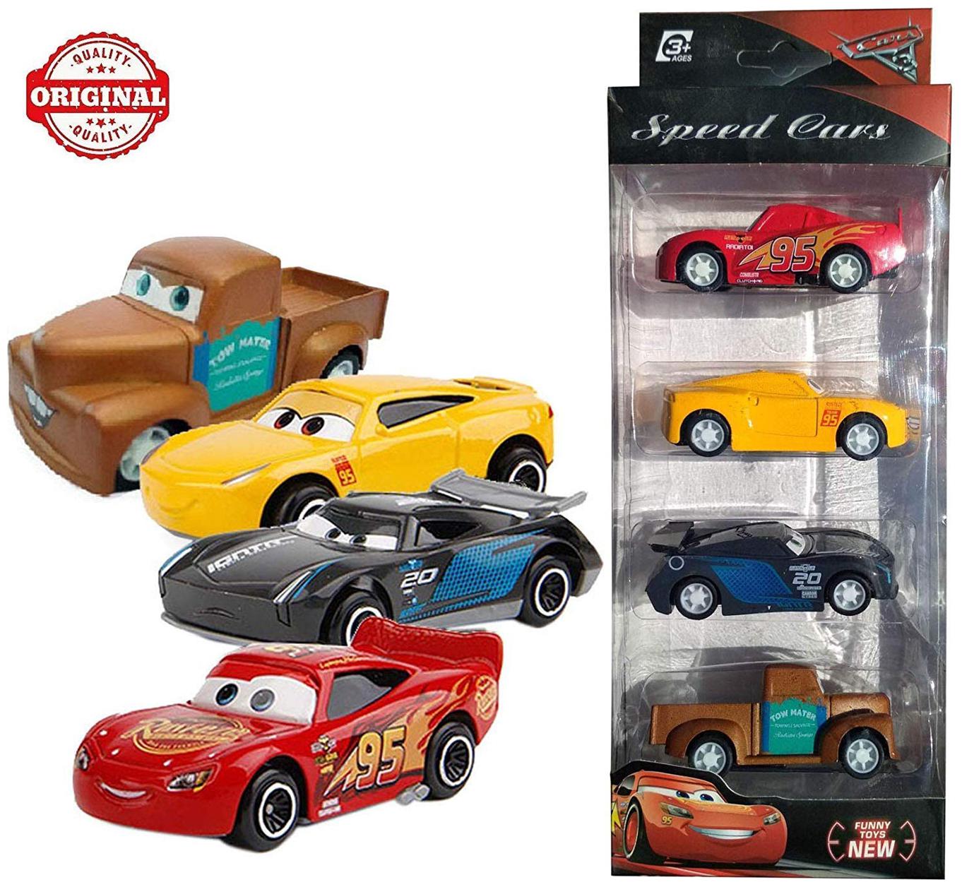 

Honeybun Exclusive Die-cast Metal Body Pull Back Push n Go Set of Cars for Kids (Pack of 4)