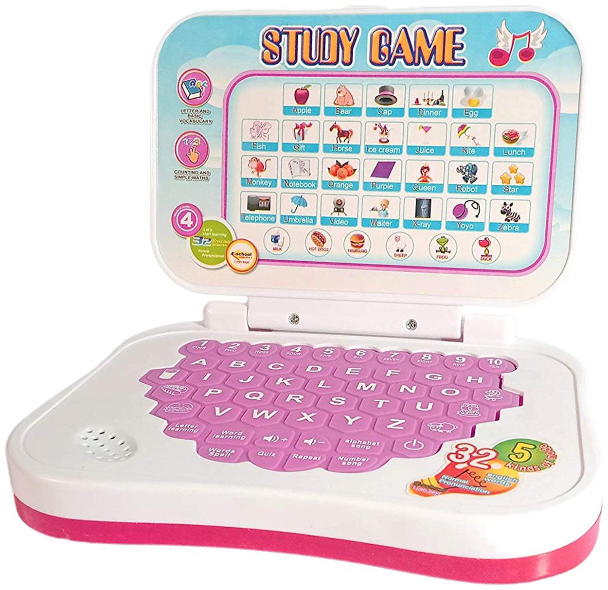 

Honeybun Mini Laptop for Kids with Sounds Learn English Study Game Laptop Toy