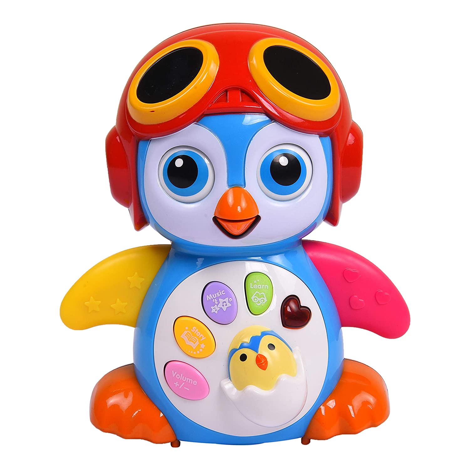

Honeybun Penguin Storytelling Education Toy Bump and Go Musical Toy