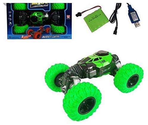 

Honeybun R C Rechargeable 1 12 Scale Off-Road Monster Double Sided Moka All-Terrain Monster Stunt for Kids