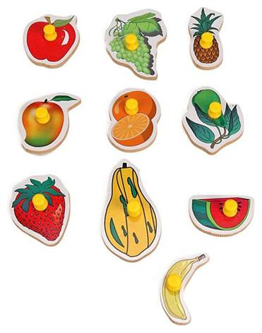 

Honeybun Wooden Fruits Puzzle with Pegs - Multicolor