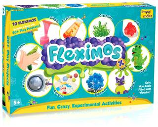Imagimake Fleximos Deca   Play with Clay Mega Activity Set, 10 types of Clay   includes Slime Making, Crystal Clay, Putty - For Girls and Boys 5 Years +