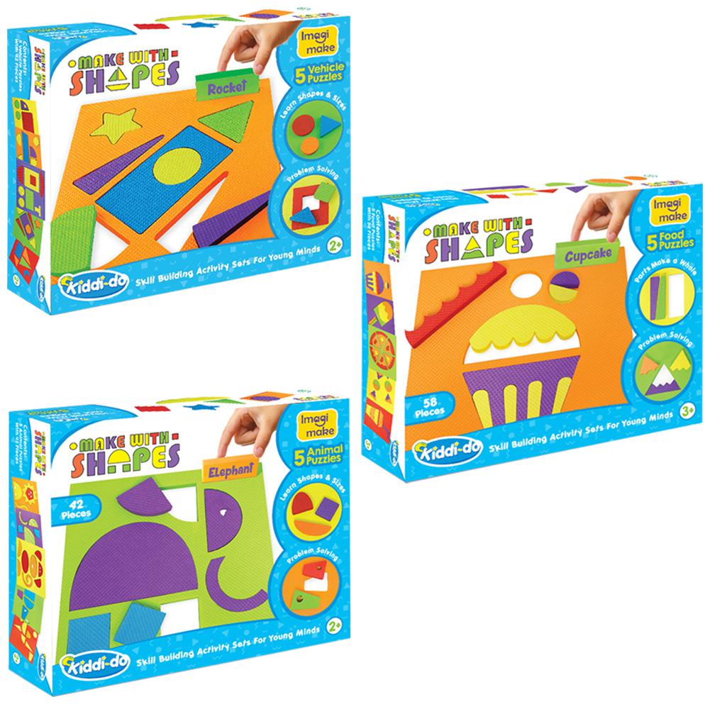 

Imagimake Kiddi-do make with Shapes Combo Multi theme set Vehicles Animals Food (Multicolour 2 Years)