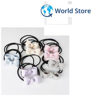 Buy Imported 10 Elastic Hair Ties Band Bow Hairbows Ponytail