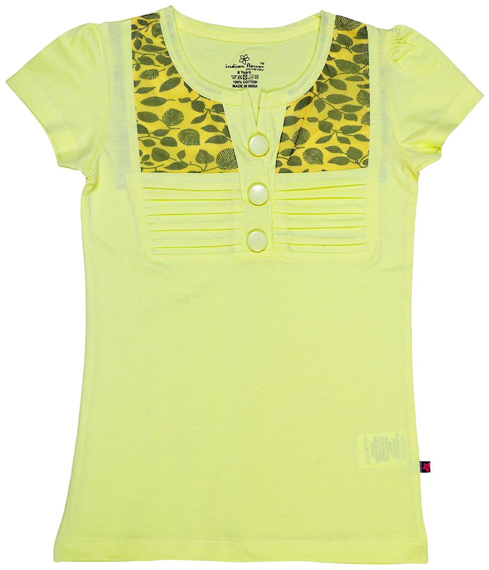 

INDIAN FLOWER Girl Cotton Printed Top - Green