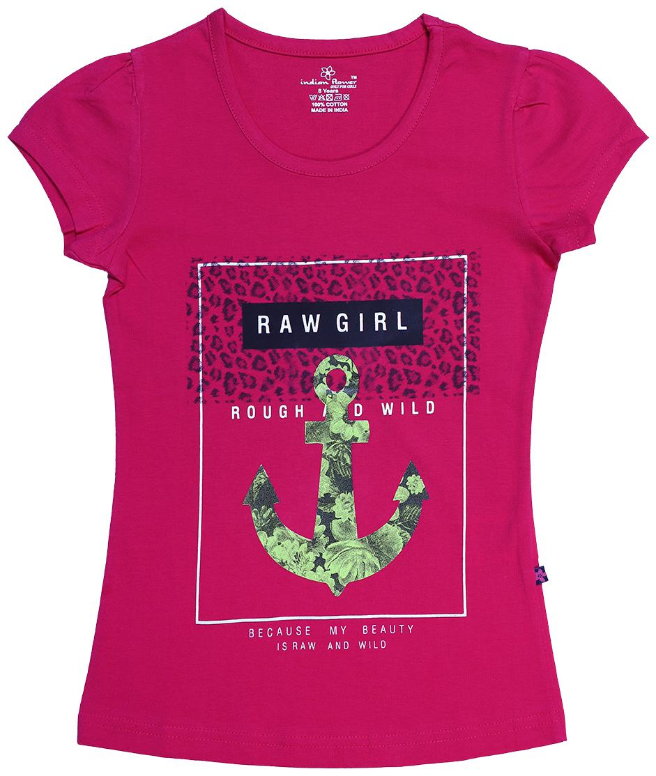 

INDIAN FLOWER Girl Cotton Printed Top - Pink