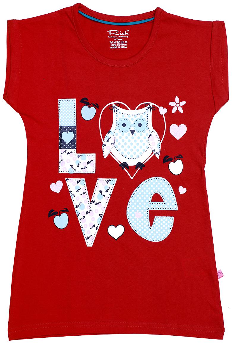 

INDIAN FLOWER Girl Cotton Printed Top - Red