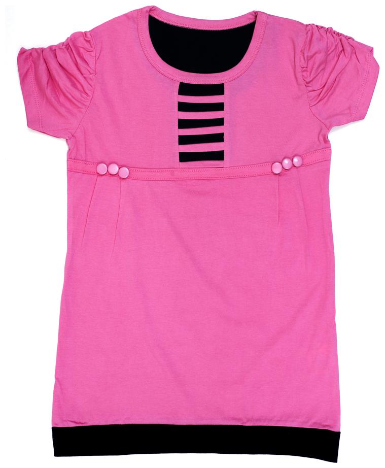

INDIAN FLOWER Girl Cotton Solid T shirt - Pink
