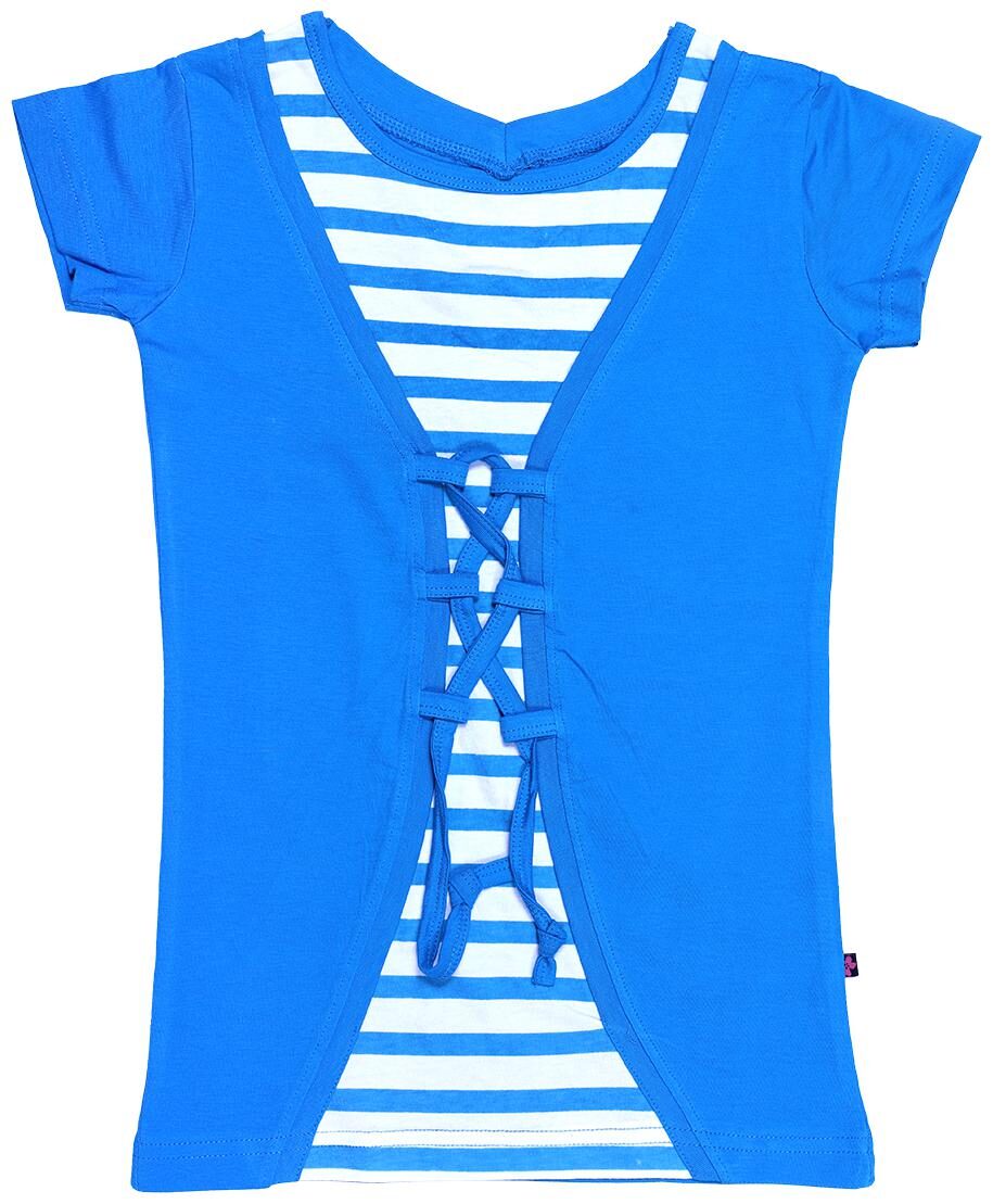 

INDIAN FLOWER Girl Cotton Printed Top - Blue