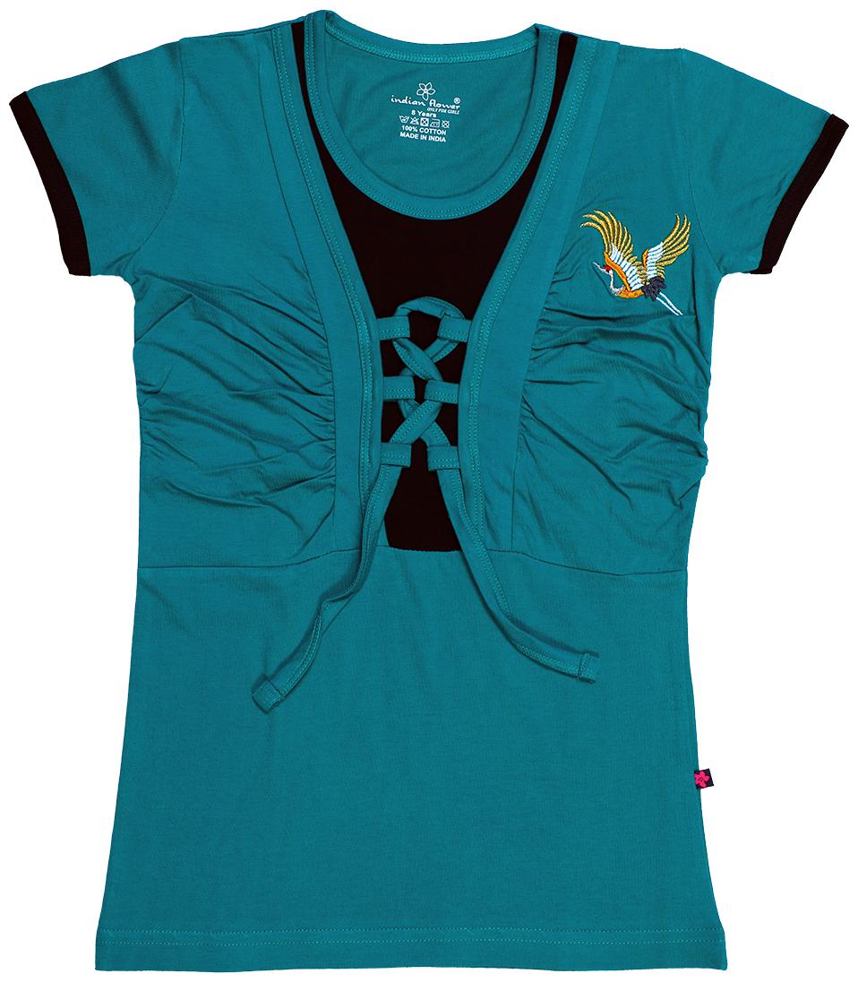 

INDIAN FLOWER Girl Top Green