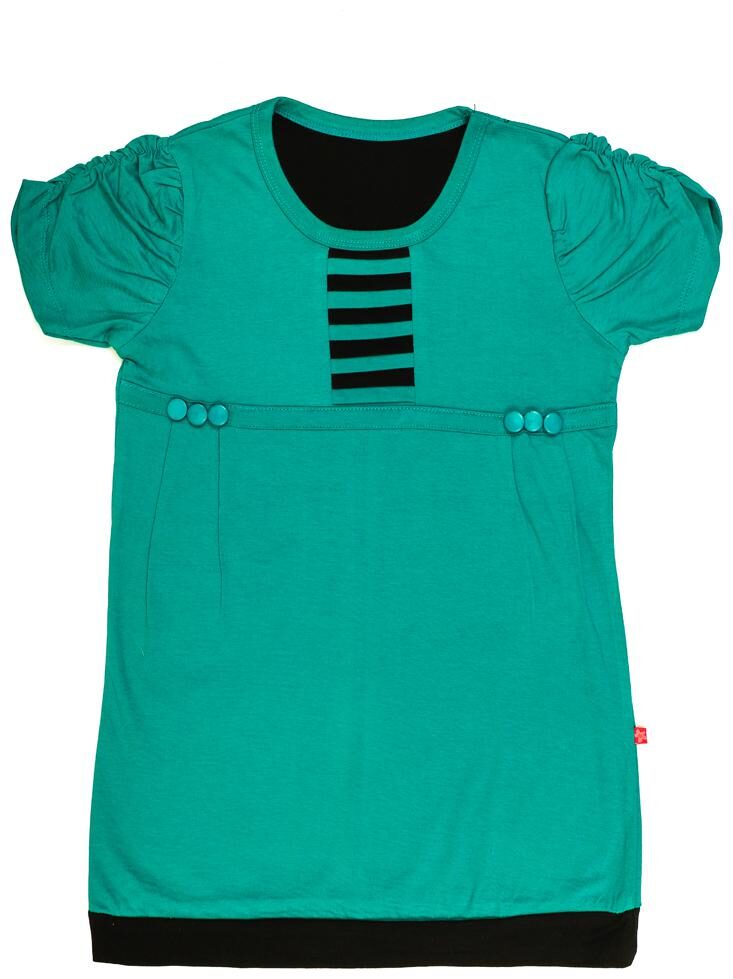 

INDIAN FLOWER Girl Cotton Solid T shirt - Green