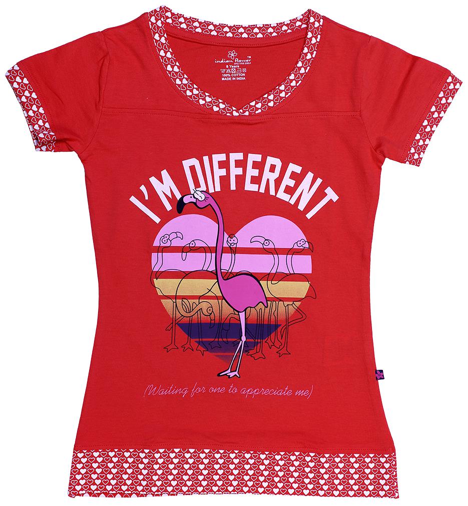 

INDIAN FLOWER Girl Cotton Printed Top - Maroon