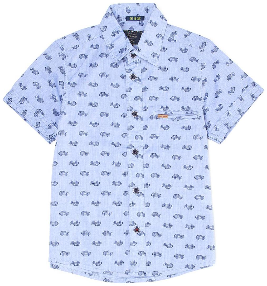 

Indian Terrain Boy Cotton Printed Shirt Blue