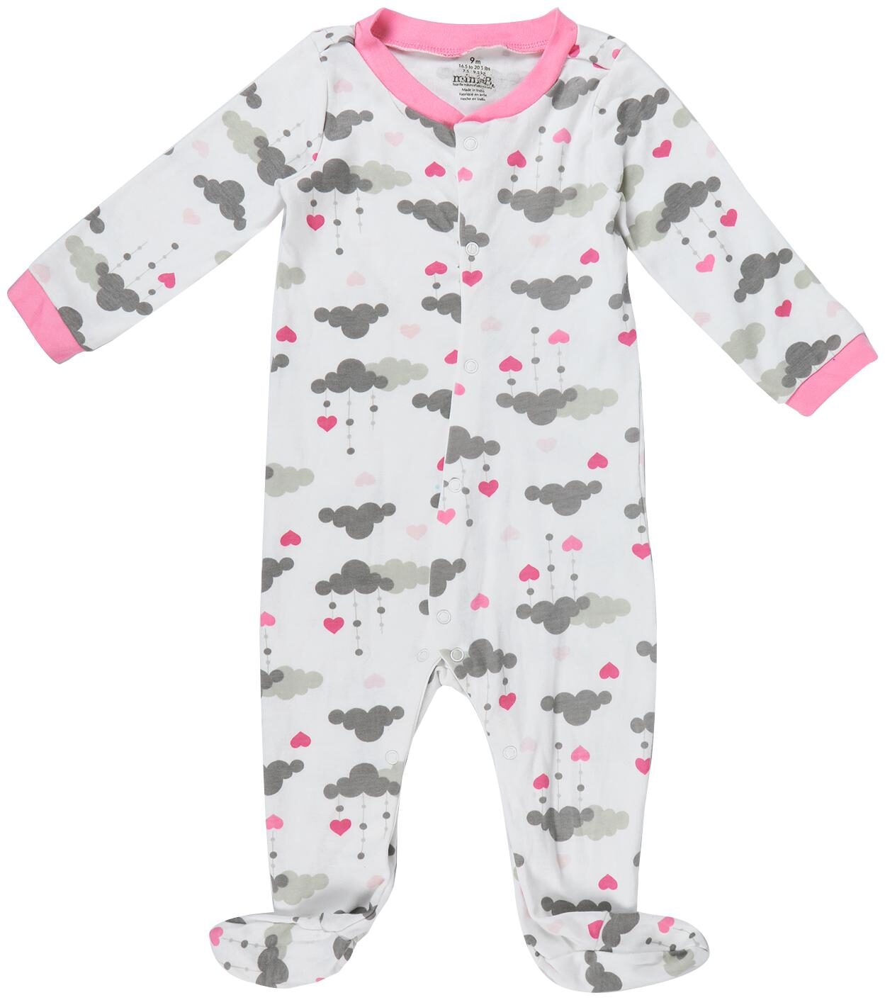 

Indirang Unisex Cotton Printed Romper - White