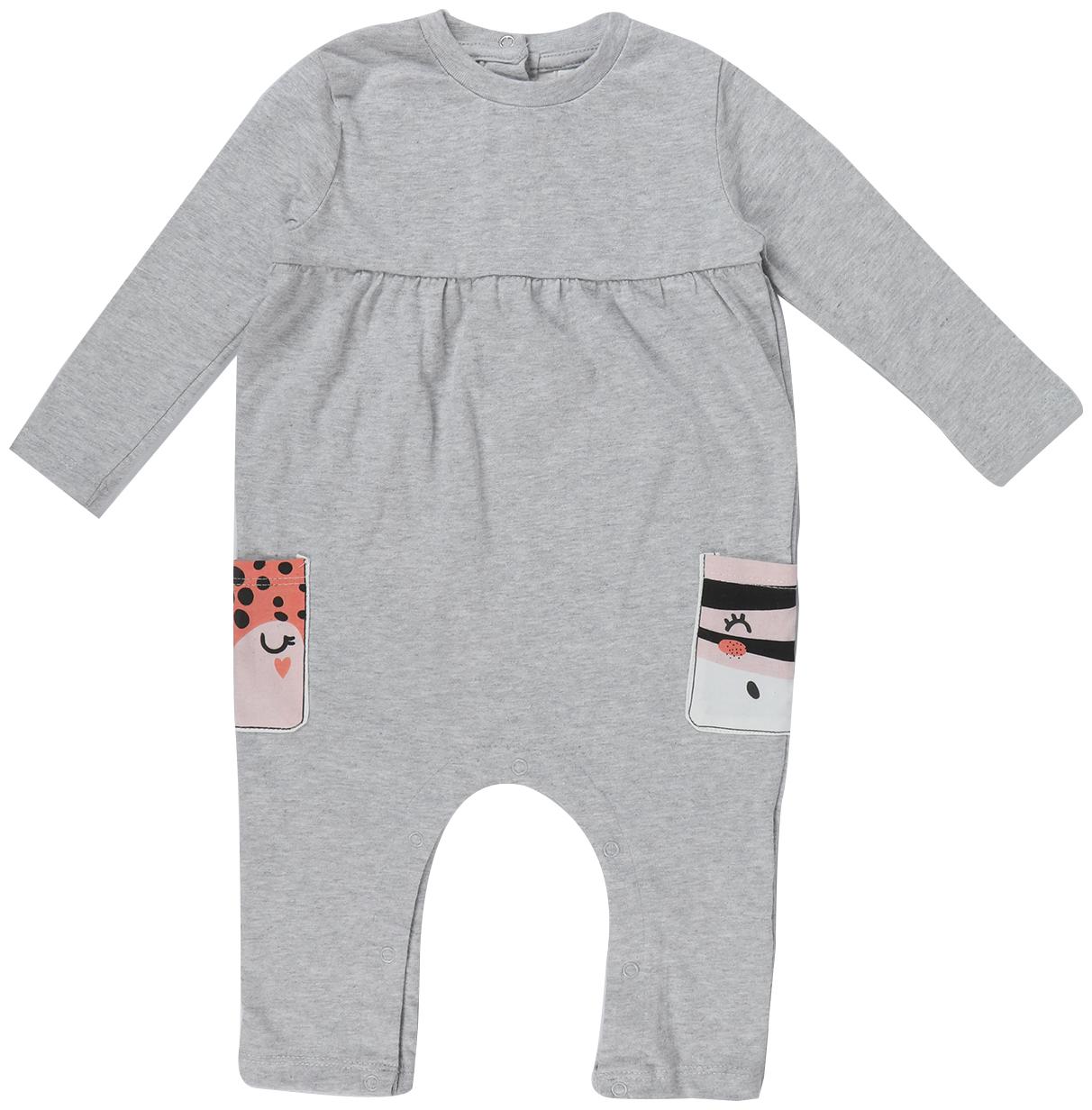 

Indirang Unisex Cotton Printed Romper - Grey
