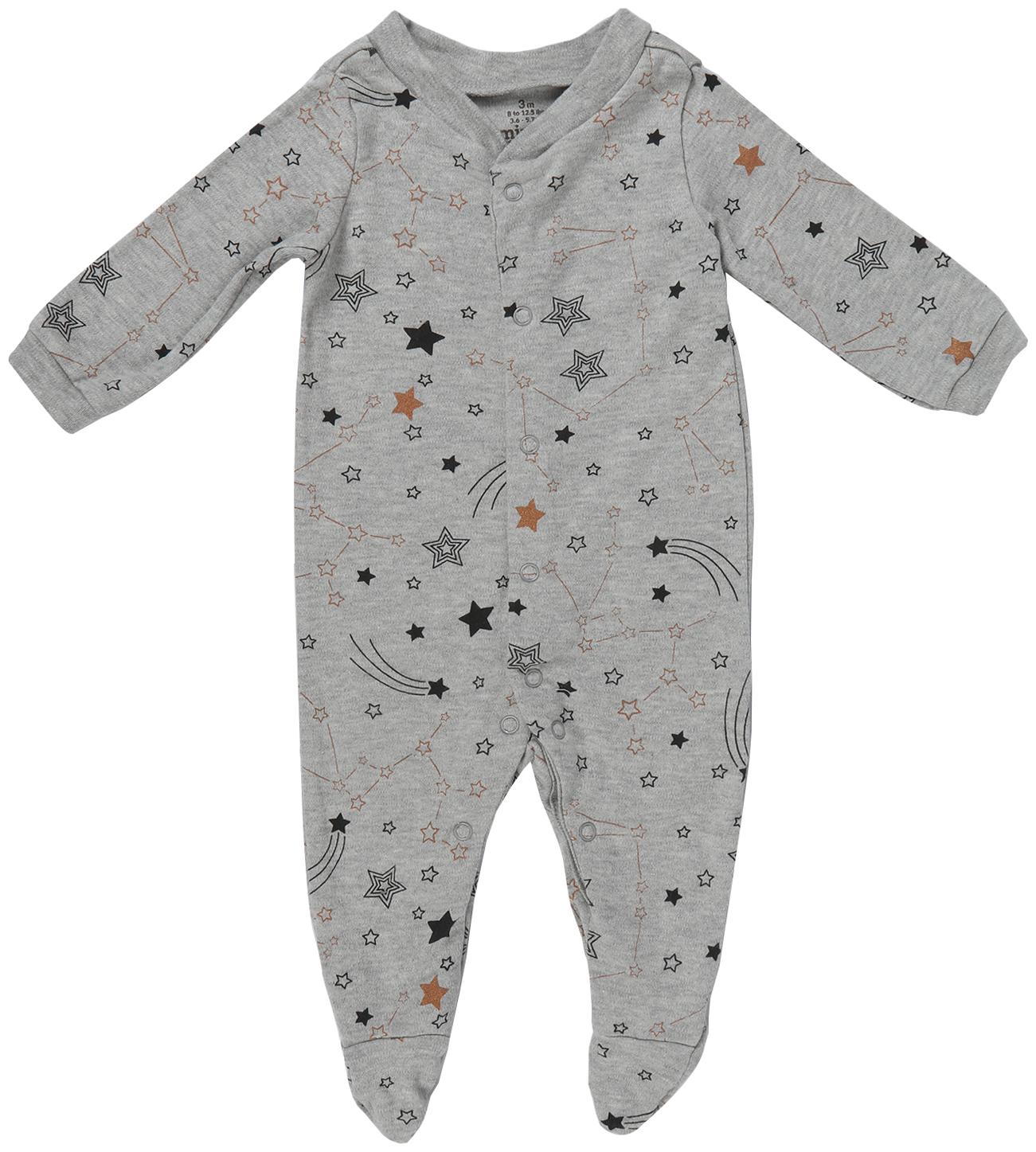 

Indirang Unisex Cotton Printed Romper - Grey