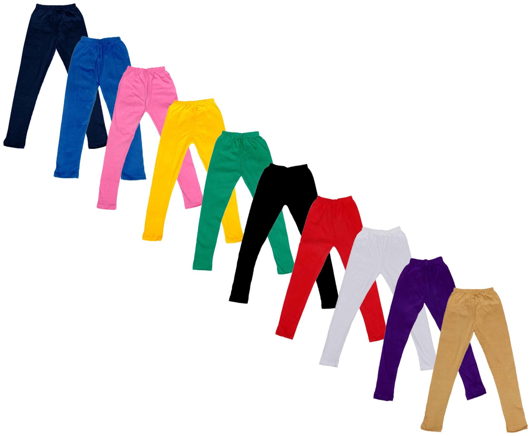

Indiweaves Baby girl Cotton Solid Leggings - Multi