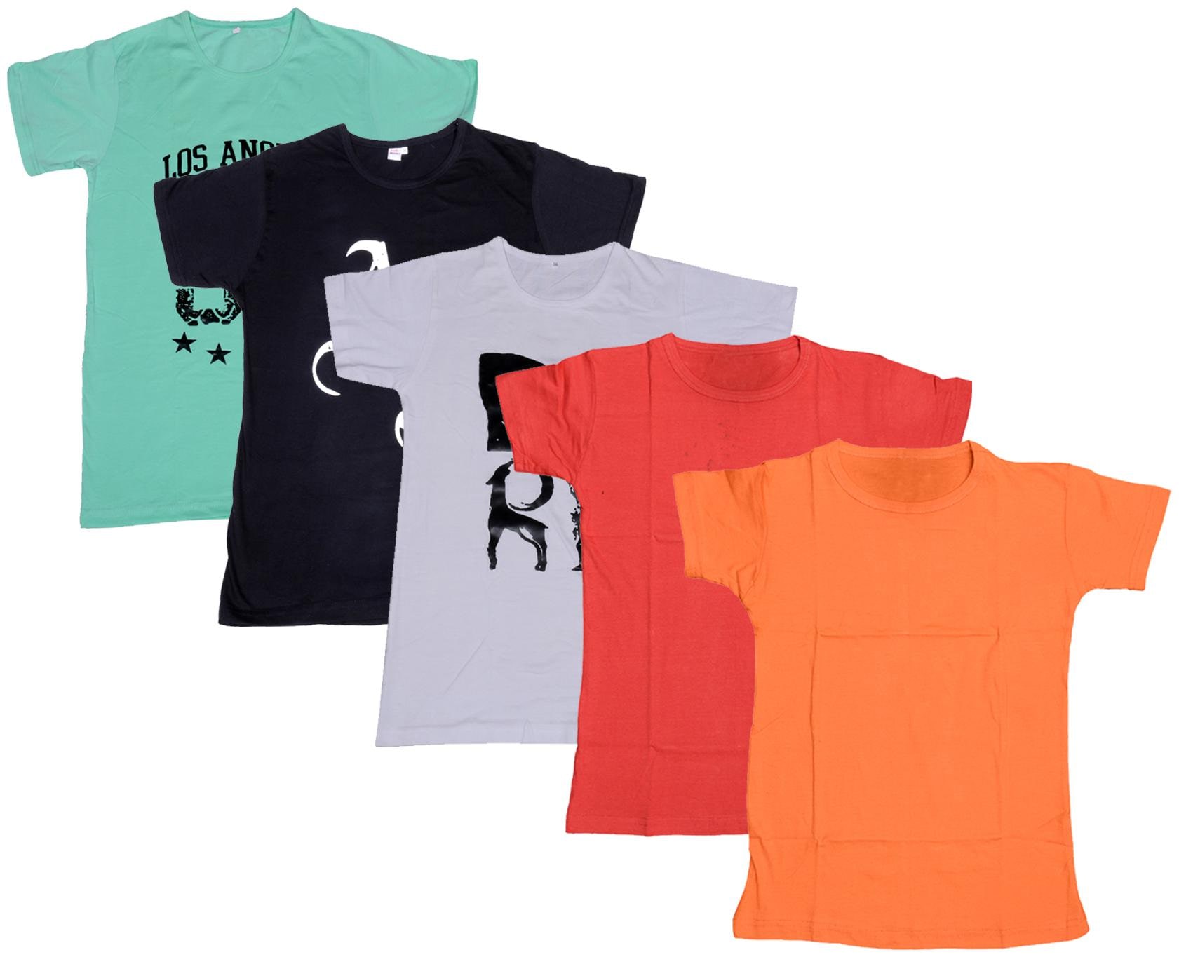 

Indiweaves Boy Cotton Solid T-shirt - Multi