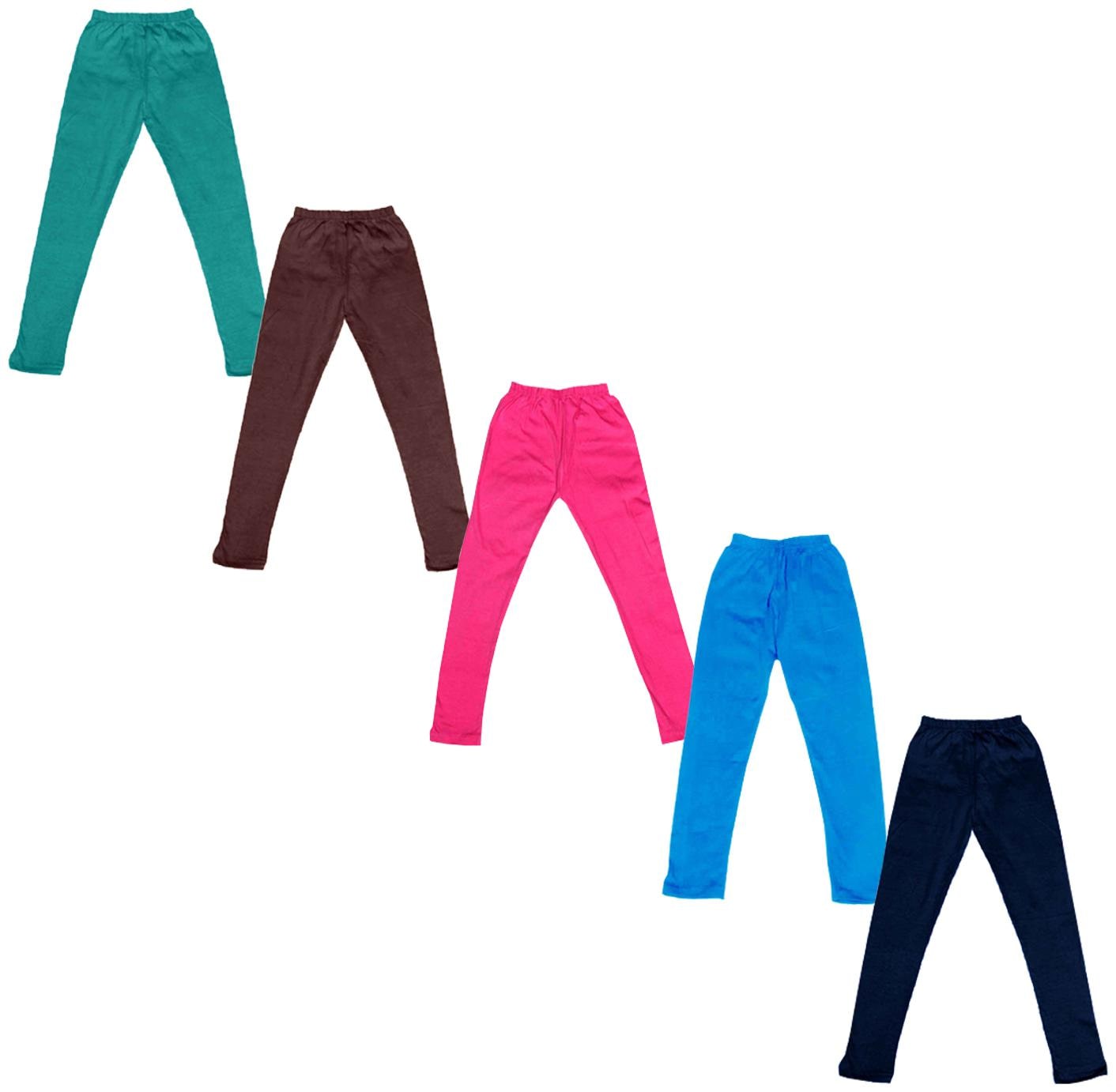 

Indiweaves Baby girl Cotton Solid Leggings - Multi