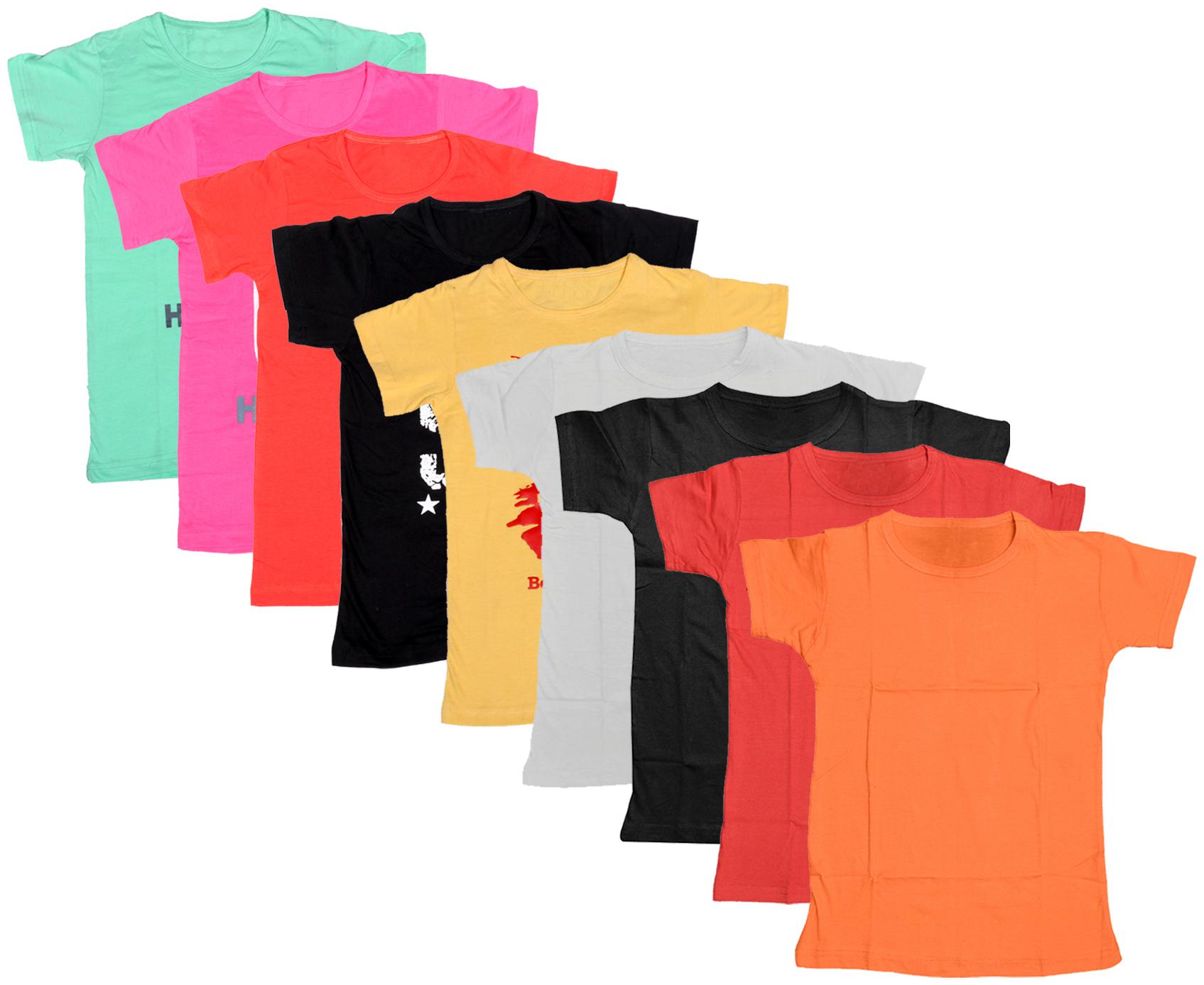 

Indiweaves Boy Cotton Solid T-shirt - Multi