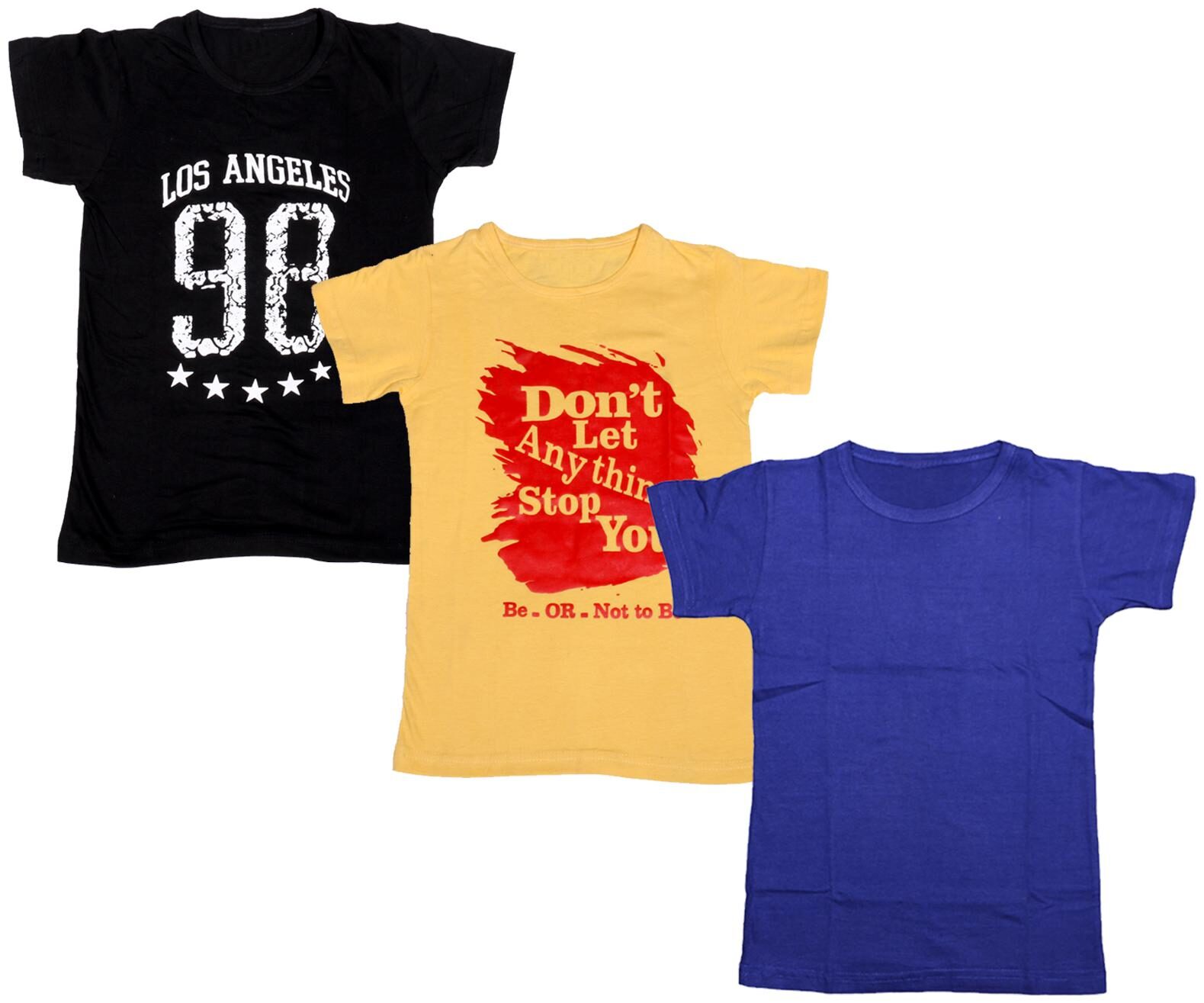 

Indiweaves Boy Cotton Solid T-shirt - Multi