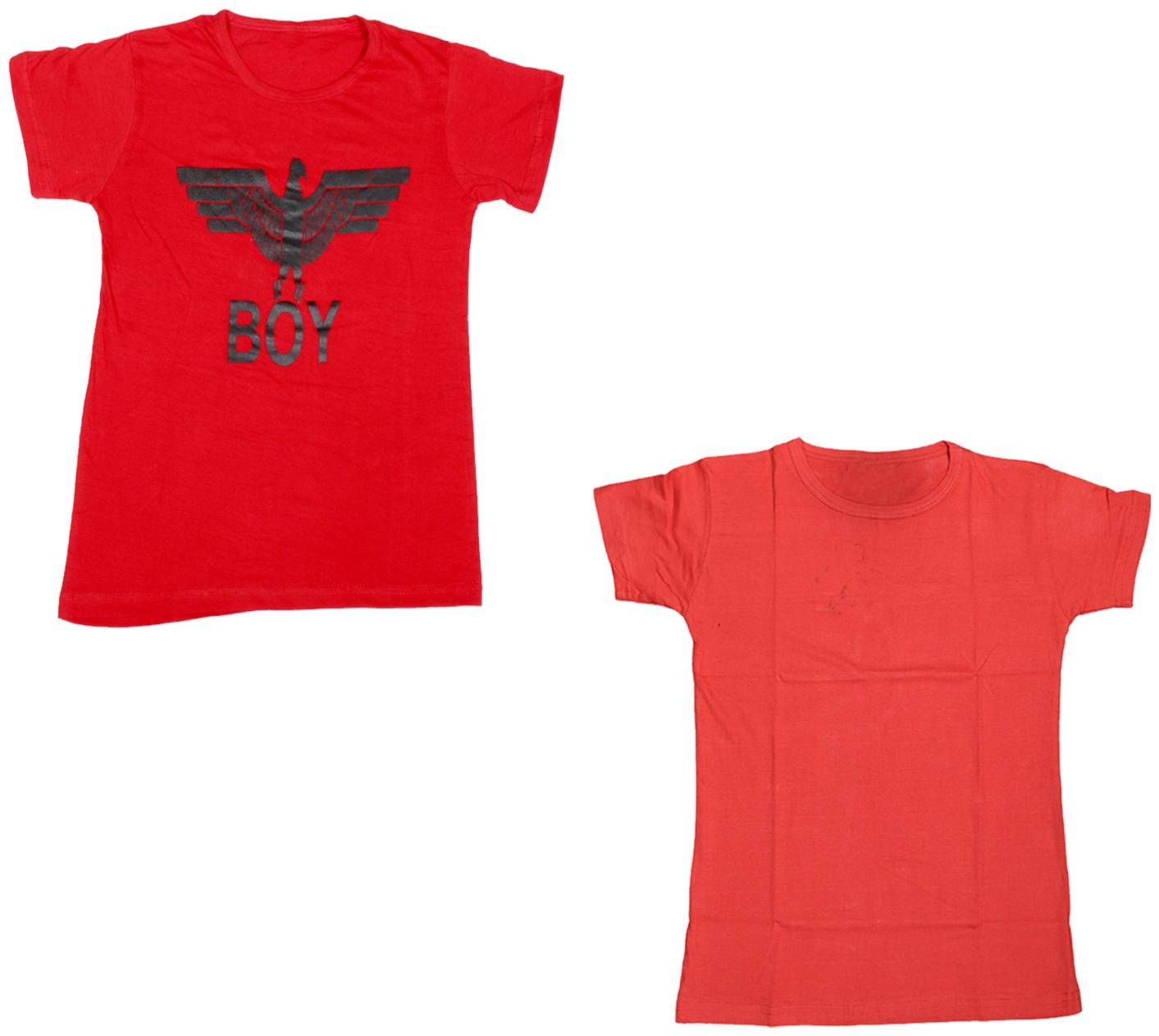 

Indiweaves Boy Cotton Solid T-shirt - Multi