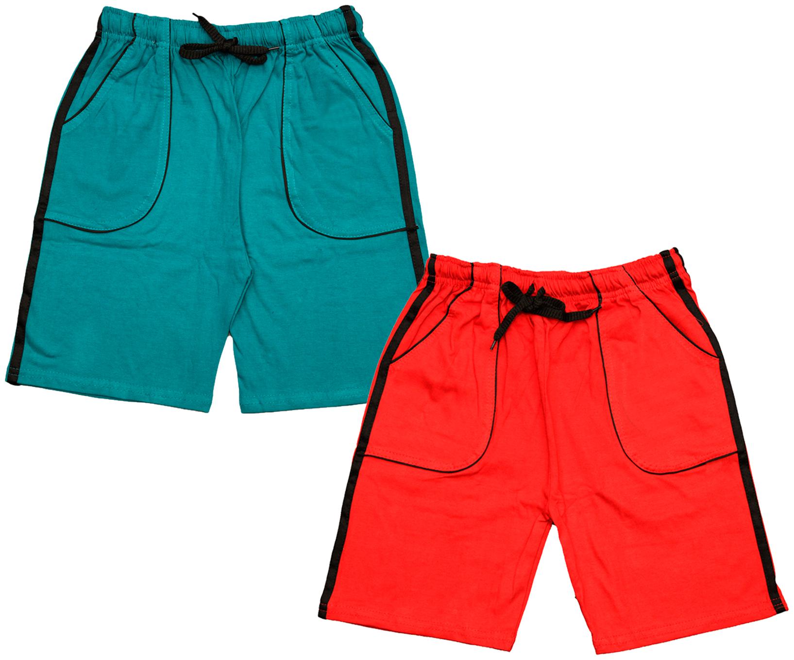 

Indiweaves Boy Solid Shorts 3 4ths - Blue Red