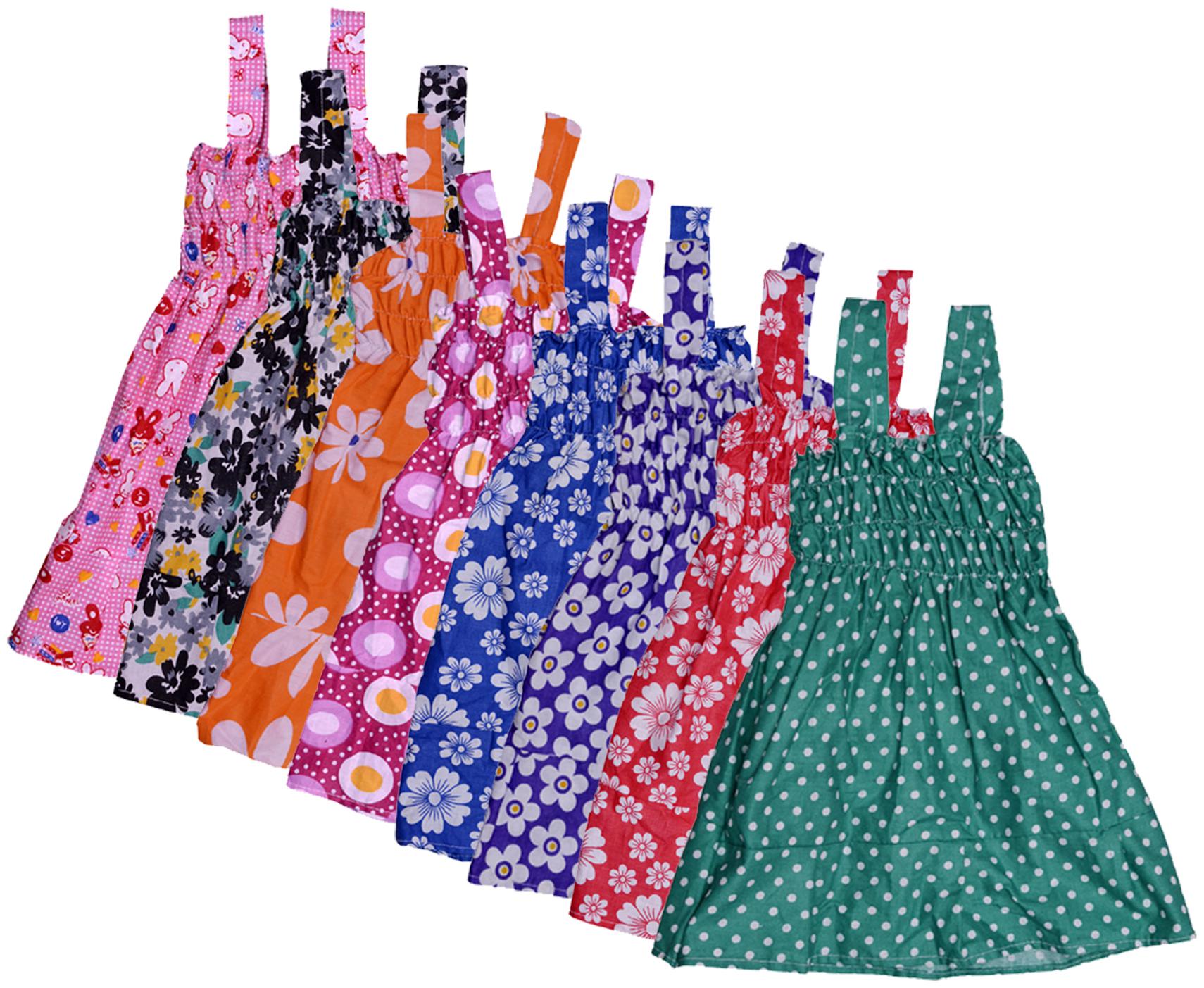 

Indiweaves Baby girl Cotton Printed Princess frock - Multi