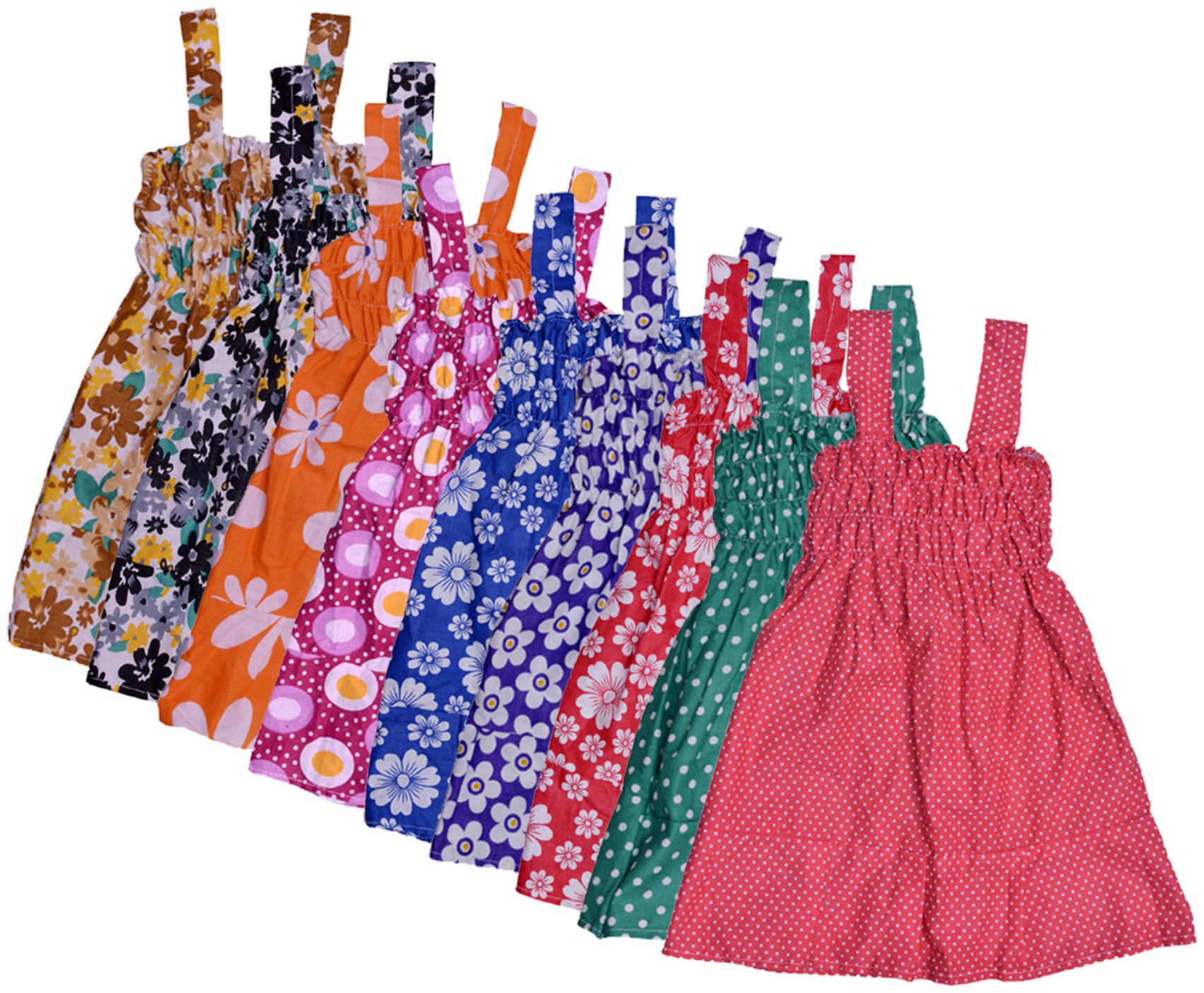 

Indiweaves Baby girl Cotton Printed Princess frock - Multi