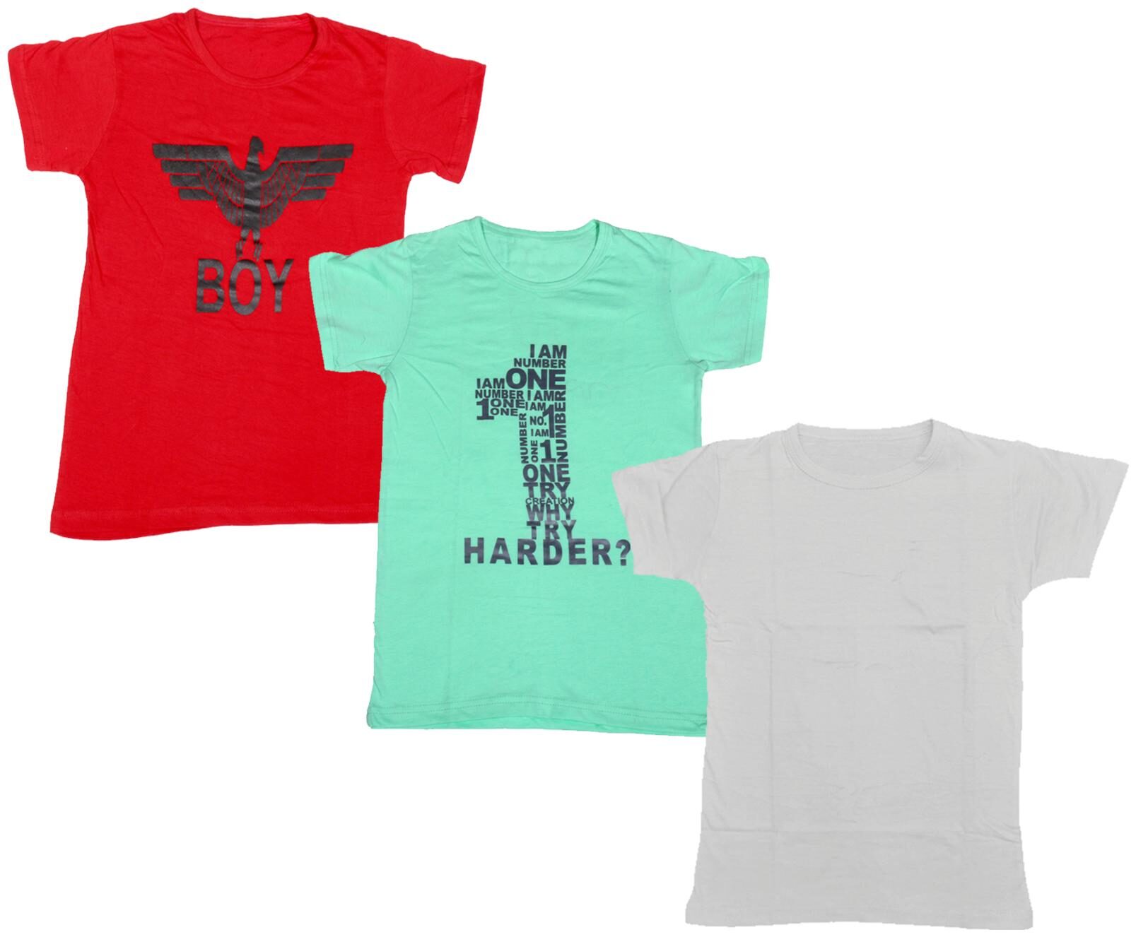 

Indiweaves Boy Cotton Solid T-shirt - Multi