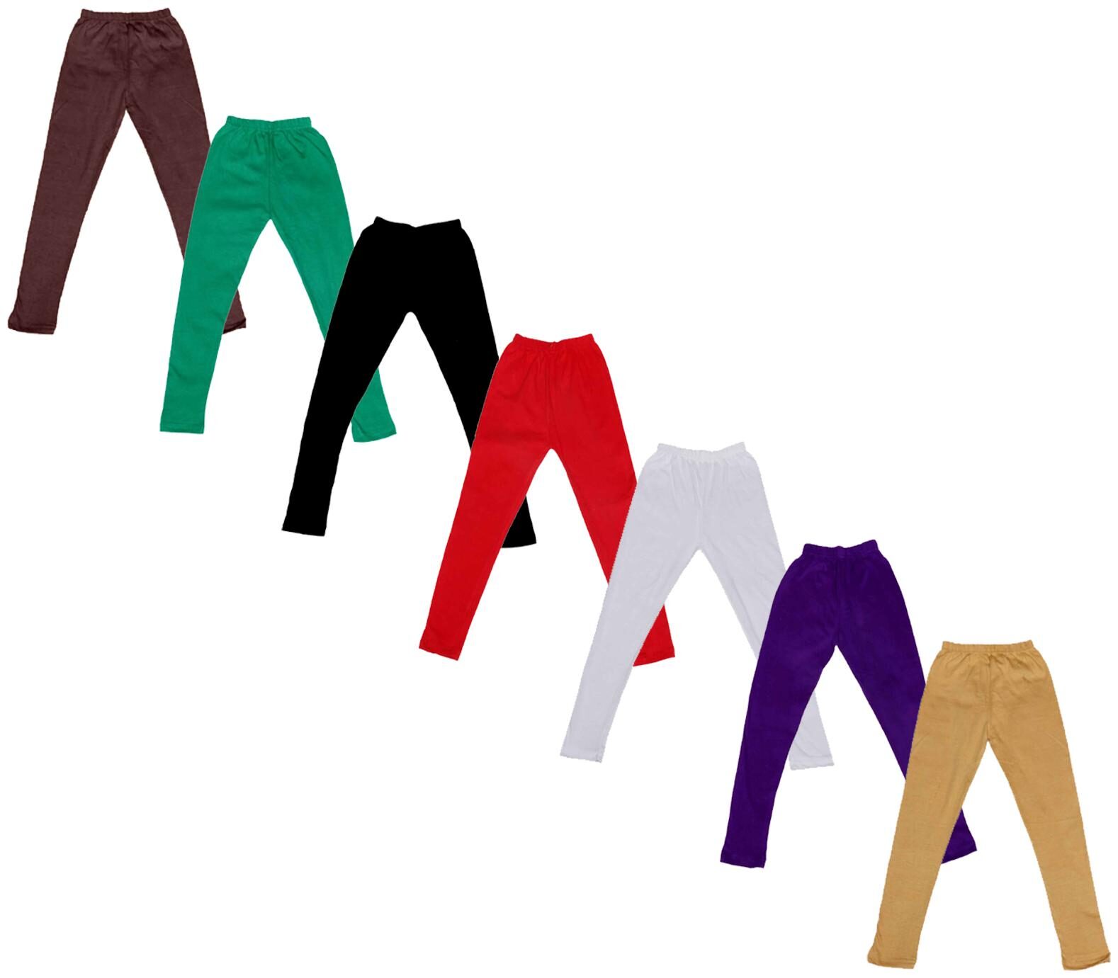 

Indiweaves Baby girl Cotton Solid Leggings - Multi