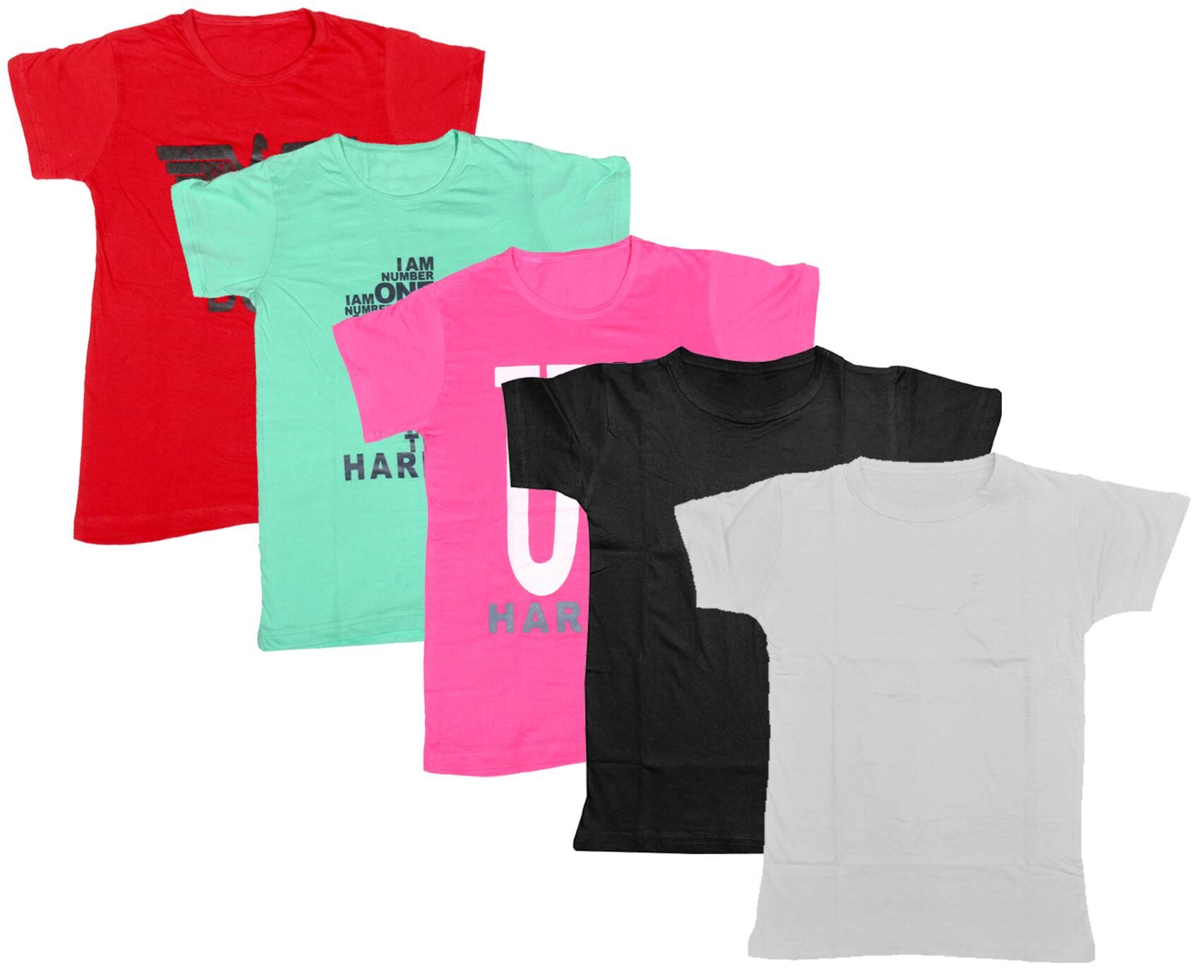 

Indiweaves Boy Cotton Solid T-shirt - Multi