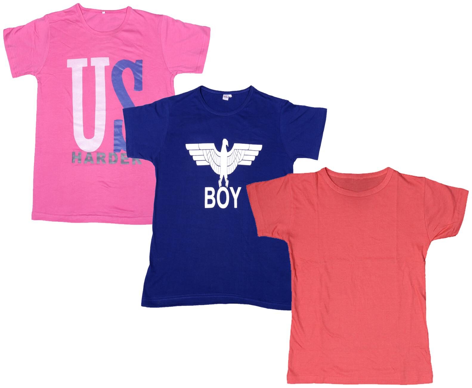 

Indiweaves Boy Cotton Solid T-shirt - Multi