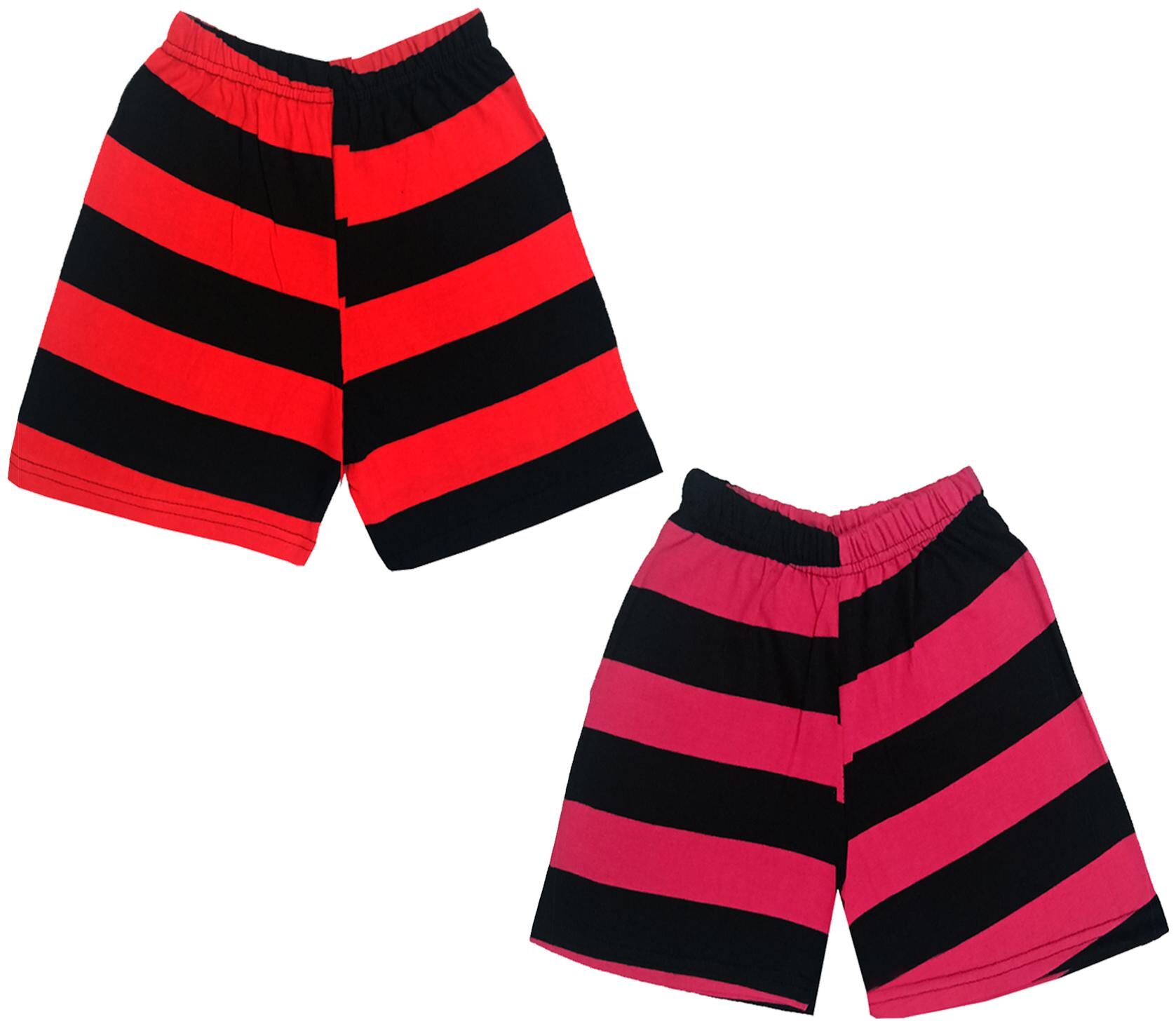 

IndiWeaves Boys Cotton Striped Shorts (Pack of 2) Multi