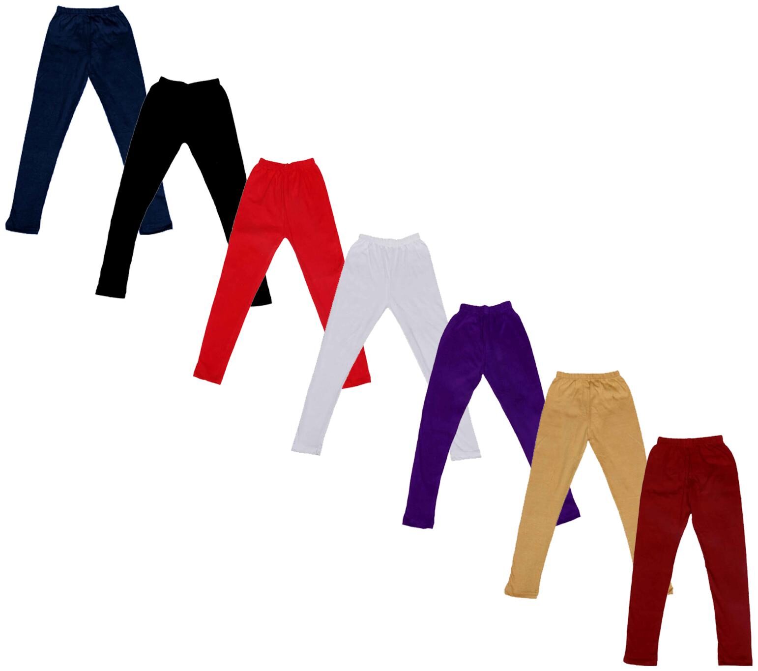 

Indiweaves Baby girl Cotton Solid Leggings - Multi