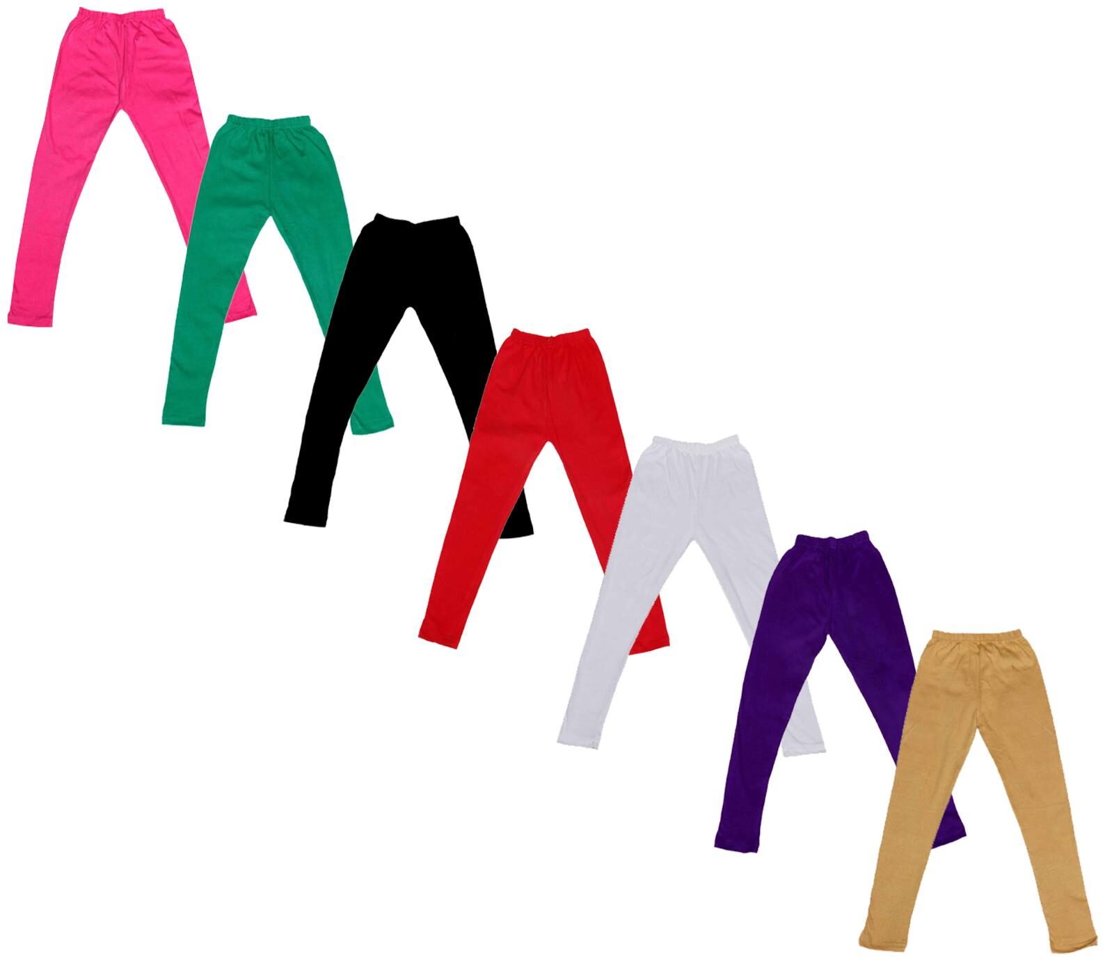 

Indiweaves Baby girl Cotton Solid Leggings - Multi