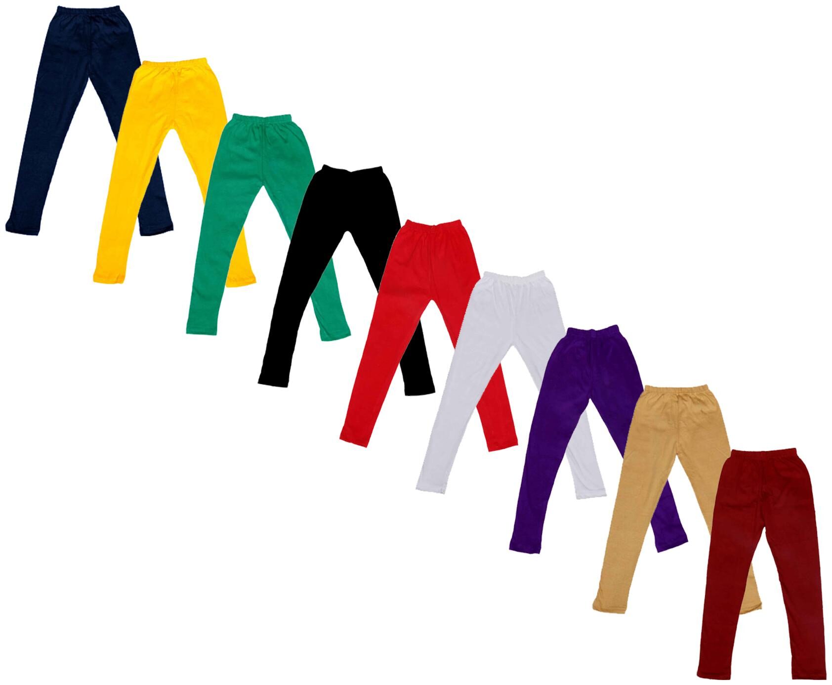 

Indiweaves Baby girl Cotton Solid Leggings - Multi