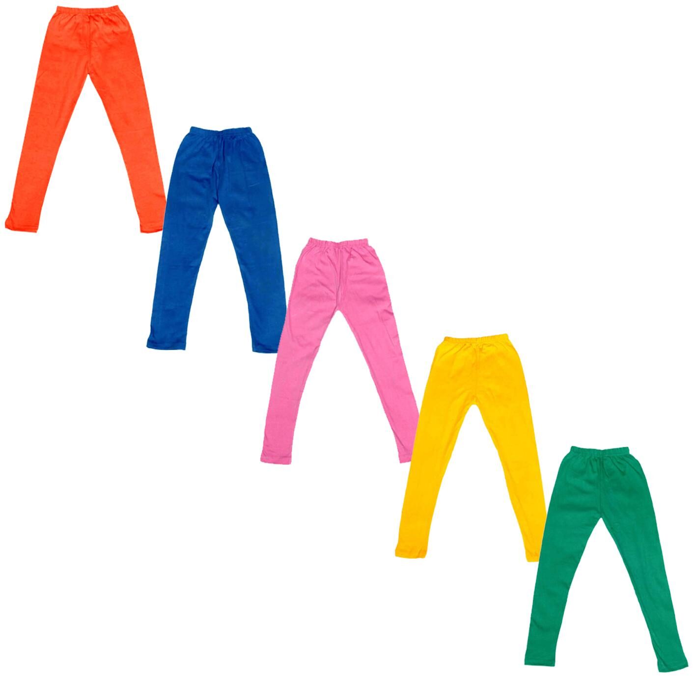 

Indiweaves Baby girl Cotton Solid Leggings - Multi