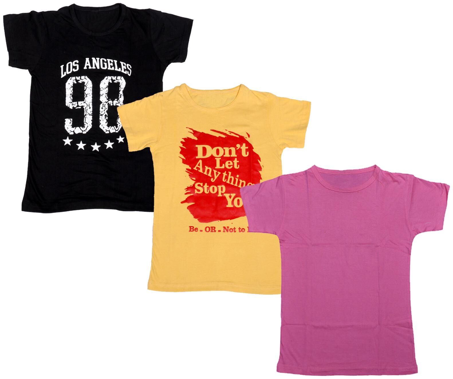 

Indiweaves Boy Cotton Solid T-shirt - Multi